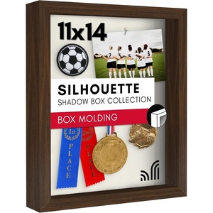 image:imageAmericanflat 24x31 Baseball Card Display Case  Black  Holds up to 35 cards lockable Polished plexiglass front wall mounted displayWalnut