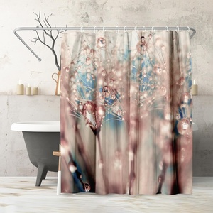 image:imageAmericanflat 71x74 Boho Shower Curtain  WaterResistant Long Shower Curtain with Durable Metal Grommets and 12 Hooks  100 Polyester  Black Mustard Yellow Terracotta and BeigeRose Gold