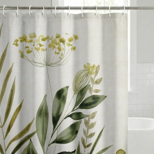 image:imageAmericanflat 71x74 Boho Shower Curtain  WaterResistant Long Shower Curtain with Durable Metal Grommets and 12 Hooks  100 Polyester  Black Mustard Yellow Terracotta and BeigeGreen  White