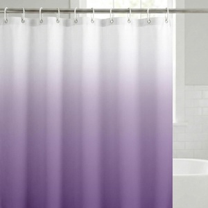 image:imageAmericanflat 71x74 Light Blue Ombre Shower Curtain  WaterResistant Long Shower Curtain with Durable Grommets and 12 Hooks  100 PolyesterPurple Ombre
