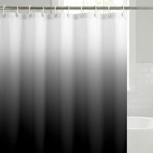 image:imageAmericanflat 71x74 Pink Ombre Shower Curtain  WaterResistant Long Shower Curtain with Durable Metal Grommets and 12 Hooks  100 PolyesterBlack Ombre