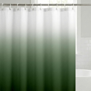 image:imageAmericanflat 71x74 Pink Ombre Shower Curtain  WaterResistant Long Shower Curtain with Durable Metal Grommets and 12 Hooks  100 PolyesterGreen Ombre