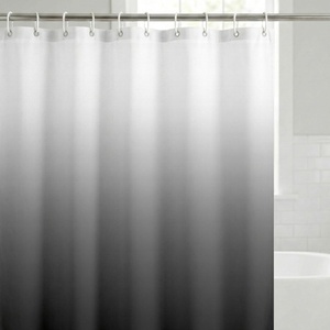 image:imageAmericanflat 71x74 Pink Ombre Shower Curtain  WaterResistant Long Shower Curtain with Durable Metal Grommets and 12 Hooks  100 PolyesterGrey Ombre