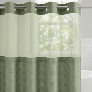 image:imageAmericanflat 71x74 Pink Ombre Shower Curtain  WaterResistant Long Shower Curtain with Durable Metal Grommets and 12 Hooks  100 PolyesterSage