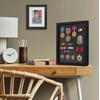 image:imageAmericanflat 14x18 Pin Display Case  Black  Polished plexiglass front felt backing secure frontopening door hanging hardware for pins medals and keepsakesBlack