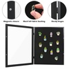 image:imageAmericanflat 14x18 Pin Display Case  Black  Polished plexiglass front felt backing secure frontopening door hanging hardware for pins medals and keepsakesBlack
