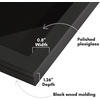 image:imageAmericanflat 14x18 Pin Display Case  Black  Polished plexiglass front felt backing secure frontopening door hanging hardware for pins medals and keepsakesBlack