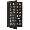 image:imageAmericanflat 14x18 Pin Display Case  Black  Polished plexiglass front felt backing secure frontopening door hanging hardware for pins medals and keepsakesBlack