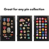 image:imageAmericanflat 14x18 Pin Display Case  Black  Polished plexiglass front felt backing secure frontopening door hanging hardware for pins medals and keepsakesBlack