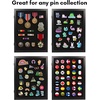 image:imageAmericanflat 14x18 Pin Display Case  Black  Polished plexiglass front felt backing secure frontopening door hanging hardware for pins medals and keepsakesBlack