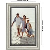 image:imageAmericanflat 4x6 Vintage Picture Frame  Silver  Ornate beaded accents Shatterresistant glass wall or tabletop display with included easel sawtooth hangers included