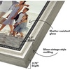 image:imageAmericanflat 4x6 Vintage Picture Frame  Silver  Ornate beaded accents Shatterresistant glass wall or tabletop display with included easel sawtooth hangers included