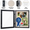 image:imageAmericanflat 8x10 Shadow Box Frame  Engineered Wood  Black  Shatterresistant glass 14 inch interior depth hangs vertical or horizontal displays keepsakes medals and memorabiliaBlack
