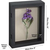image:imageAmericanflat 8x10 Shadow Box Frame  Engineered Wood  Black  Shatterresistant glass 14 inch interior depth hangs vertical or horizontal displays keepsakes medals and memorabiliaBlack