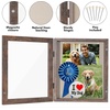 image:imageAmericanflat 8x10 Shadow Box Frame  Engineered Wood  Black  Shatterresistant glass 14 inch interior depth hangs vertical or horizontal displays keepsakes medals and memorabiliaRustic Brown