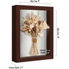 image:imageAmericanflat 8x10 Shadow Box Frame  Engineered Wood  Black  Shatterresistant glass 14 inch interior depth hangs vertical or horizontal displays keepsakes medals and memorabiliaMahogany
