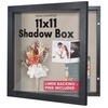 image:imageAmericanflat 8x10 Shadow Box Frame  Engineered Wood  Black  Shatterresistant glass 14 inch interior depth hangs vertical or horizontal displays keepsakes medals and memorabiliaBlack
