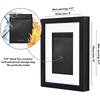 image:imageAmericanflat 8x10 Shadow Box Frame with ShatterResistant Glass  Silhouette Collection  Large Shadow Box Display Case for Tabletop and Wall Display  White with Soft Felt Back  Shatterresistant glass 15 inch interior depth hangs vertical or horizontal displays keepsakes medals and memorabiliaBlack