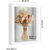 image:imageAmericanflat 8x10 Shadow Box Frame with ShatterResistant Glass  Silhouette Collection  Large Shadow Box Display Case for Tabletop and Wall Display  White with Soft Felt Back  Shatterresistant glass 15 inch interior depth hangs vertical or horizontal displays keepsakes medals and memorabiliaWhite