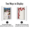 image:imageAmericanflat 8x10 Shadow Box Frame with ShatterResistant Glass  Silhouette Collection  Large Shadow Box Display Case for Tabletop and Wall Display  White with Soft Felt Back  Shatterresistant glass 15 inch interior depth hangs vertical or horizontal displays keepsakes medals and memorabiliaWhite