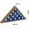 image:imageAmericanflat Large Flag Display Case for Folded 5x95 Burial Flags  Engineered Wood Display Box for Wall or Tabletop  Silhouette Collection  Barn WoodBarn Wood