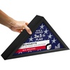 image:imageAmericanflat Large Flag Display Case for Folded 5x95 Burial Flags  Engineered Wood Display Box for Wall or Tabletop  Silhouette Collection  Barn WoodBlack
