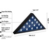 image:imageAmericanflat Large Flag Display Case for Folded 5x95 Burial Flags  Engineered Wood Display Box for Wall or Tabletop  Silhouette Collection  Barn WoodBlack