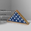 image:imageAmericanflat Large Flag Display Case for Folded 5x95 Burial Flags  Engineered Wood Display Box for Wall or Tabletop  Silhouette Collection  Barn WoodBarn Wood