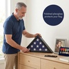 image:imageAmericanflat Large Flag Display Case for Folded 5x95 Burial Flags  Engineered Wood Display Box for Wall or Tabletop  Silhouette Collection  Barn WoodBlack