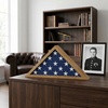 image:imageAmericanflat Large Flag Display Case for Folded 5x95 Burial Flags  Engineered Wood Display Box for Wall or Tabletop  Silhouette Collection  Barn WoodBarn Wood