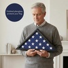 image:imageAmericanflat Large Flag Display Case for Folded 5x95 Burial Flags  Engineered Wood Display Box for Wall or Tabletop  Silhouette Collection  Barn WoodBlack