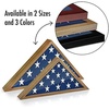 image:imageAmericanflat Large Flag Display Case for Folded 5x95 Burial Flags  Engineered Wood Display Box for Wall or Tabletop  Silhouette Collection  Barn WoodBarn Wood