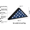 image:imageAmericanflat Large Flag Display Case for Folded 5x95 Burial Flags  Engineered Wood Display Box for Wall or Tabletop  Silhouette Collection  Barn WoodBlack