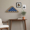 image:imageAmericanflat Large Flag Display Case for Folded 5x95 Burial Flags  Engineered Wood Display Box for Wall or Tabletop  Silhouette Collection  Barn WoodBarn Wood
