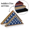 image:imageAmericanflat Large Flag Display Case for Folded 5x95 Burial Flags  Engineered Wood Display Box for Wall or Tabletop  Silhouette Collection  Barn WoodBarn Wood