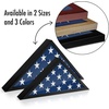 image:imageAmericanflat Large Flag Display Case for Folded 5x95 Burial Flags  Engineered Wood Display Box for Wall or Tabletop  Silhouette Collection  Barn WoodBlack