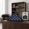 image:imageAmericanflat Large Flag Display Case for Folded 5x95 Burial Flags  Engineered Wood Display Box for Wall or Tabletop  Silhouette Collection  Barn WoodBlack
