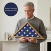 image:imageAmericanflat Large Flag Display Case for Folded 5x95 Burial Flags  Engineered Wood Display Box for Wall or Tabletop  Silhouette Collection  Barn WoodBarn Wood