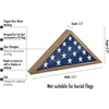 image:imageAmericanflat Large Flag Display Case for Folded 5x95 Burial Flags  Engineered Wood Display Box for Wall or Tabletop  Silhouette Collection  Barn WoodBarn Wood