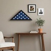 image:imageAmericanflat Large Flag Display Case for Folded 5x95 Burial Flags  Engineered Wood Display Box for Wall or Tabletop  Silhouette Collection  Barn WoodBlack