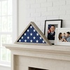 image:imageAmericanflat Large Flag Display Case for Folded 5x95 Burial Flags  Engineered Wood Display Box for Wall or Tabletop  Silhouette Collection  Barn WoodDriftwood
