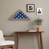 image:imageAmericanflat Large Flag Display Case for Folded 5x95 Burial Flags  Engineered Wood Display Box for Wall or Tabletop  Silhouette Collection  Barn WoodDriftwood