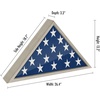 image:imageAmericanflat Large Flag Display Case for Folded 5x95 Burial Flags  Engineered Wood Display Box for Wall or Tabletop  Silhouette Collection  Barn WoodDriftwood
