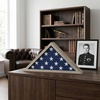 image:imageAmericanflat Large Flag Display Case for Folded 5x95 Burial Flags  Engineered Wood Display Box for Wall or Tabletop  Silhouette Collection  Barn WoodDriftwood
