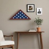 image:imageAmericanflat Large Flag Display Case for Folded 5x95 Burial Flags  Engineered Wood Display Box for Wall or Tabletop  Silhouette Collection  Barn WoodMahogany
