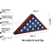 image:imageAmericanflat Large Flag Display Case for Folded 5x95 Burial Flags  Engineered Wood Display Box for Wall or Tabletop  Silhouette Collection  Barn WoodMahogany