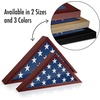image:imageAmericanflat Large Flag Display Case for Folded 5x95 Burial Flags  Engineered Wood Display Box for Wall or Tabletop  Silhouette Collection  Barn WoodMahogany