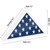 image:imageAmericanflat Large Flag Display Case for Folded 5x95 Burial Flags  Engineered Wood Display Box for Wall or Tabletop  Silhouette Collection  Barn WoodWhite