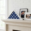 image:imageAmericanflat Large Flag Display Case for Folded 5x95 Burial Flags  Engineered Wood Display Box for Wall or Tabletop  Silhouette Collection  Barn WoodWhite