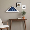 image:imageAmericanflat Large Flag Display Case for Folded 5x95 Burial Flags  Engineered Wood Display Box for Wall or Tabletop  Silhouette Collection  Barn WoodWhite